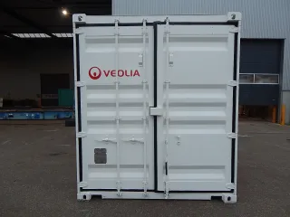 20ft highcube palletwide voorkant container.