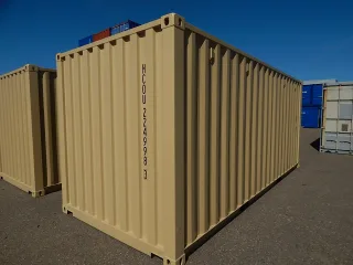 20ft zeecontainer legerkleur achterkant