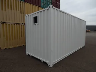 Opslagcontainer achterkant met opening