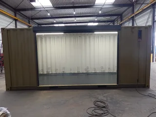 Zeecontainer met fietsenrek